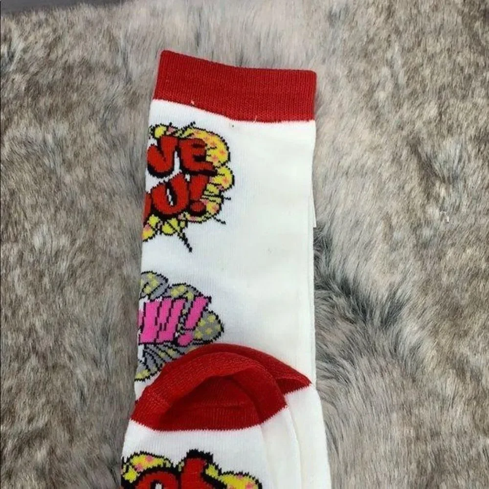 Target Women’s Knee High‎ Comic Love Socks Sz 4-10